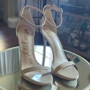 Sam Edelman Tan Heeled Sandals with Stiletto Design